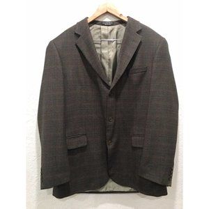 Gianfranco Ruffini Italy Men 100% Lambswool 44L Blazer Houndstooth